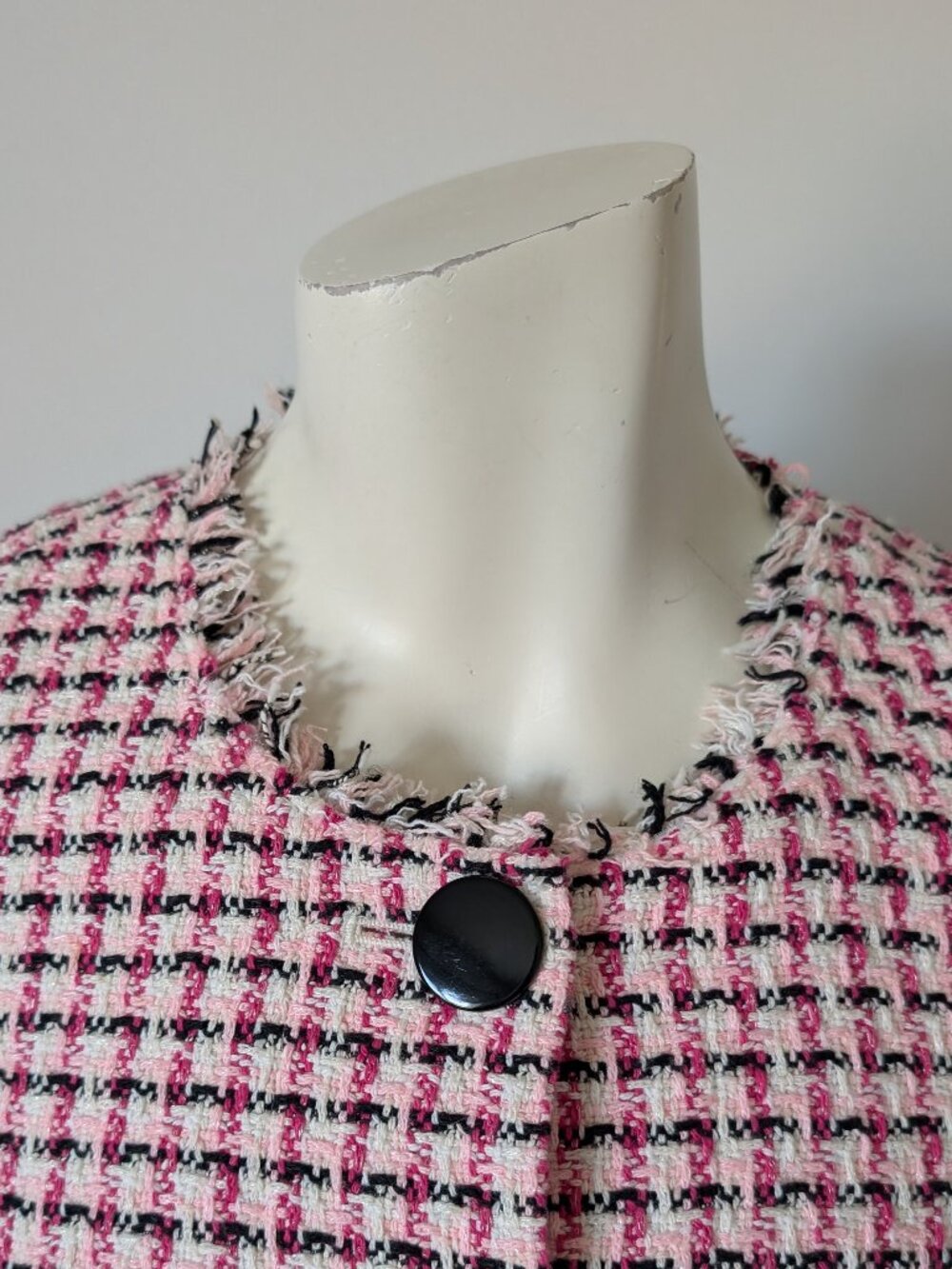 Kate Spade - Pink Multi Tweed Peplum Jacket - size 6 - Picture 2 of 10